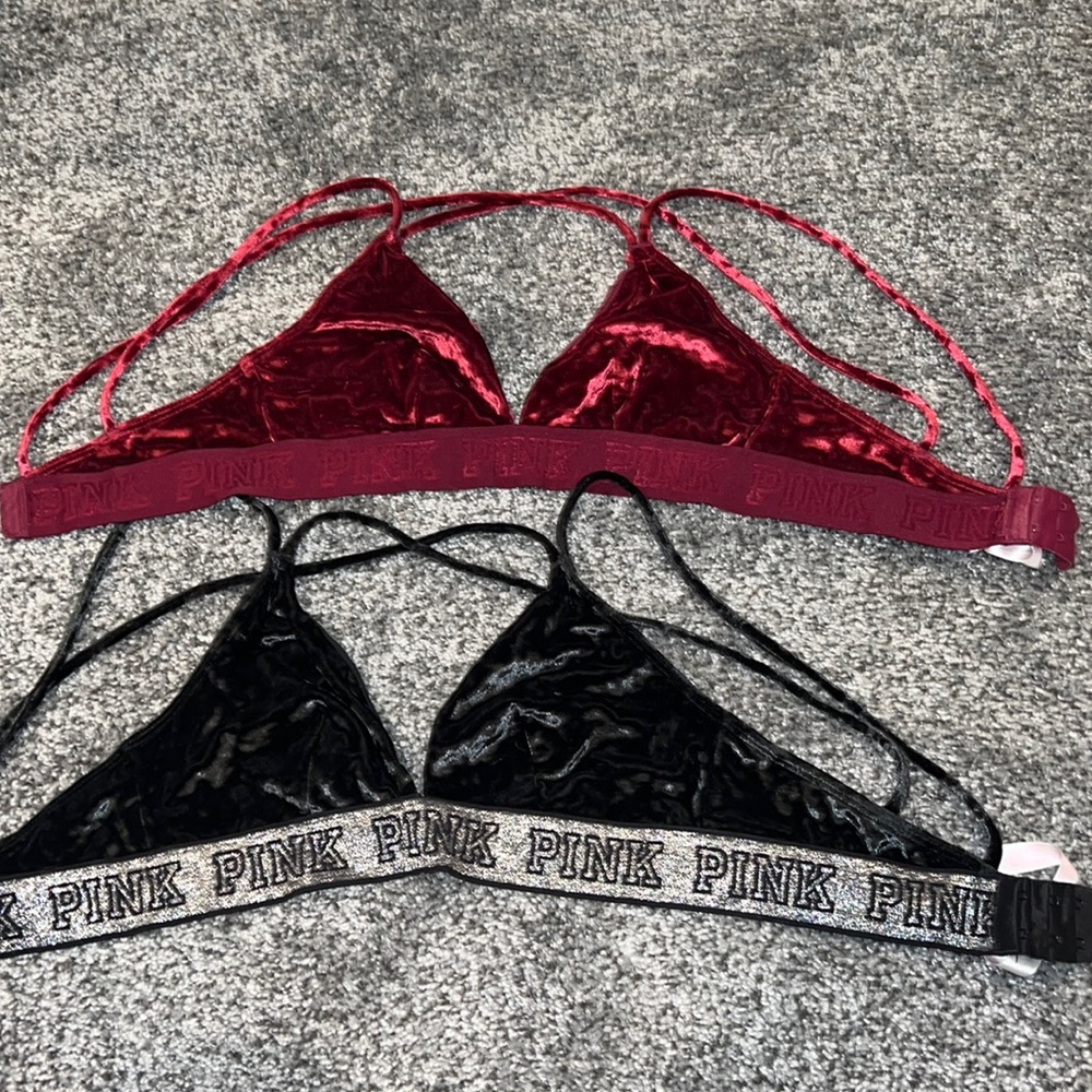 2 different colored bras